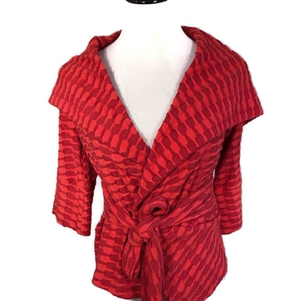 Xtaren Open Front Hoodie With Fabric Belt Sz S